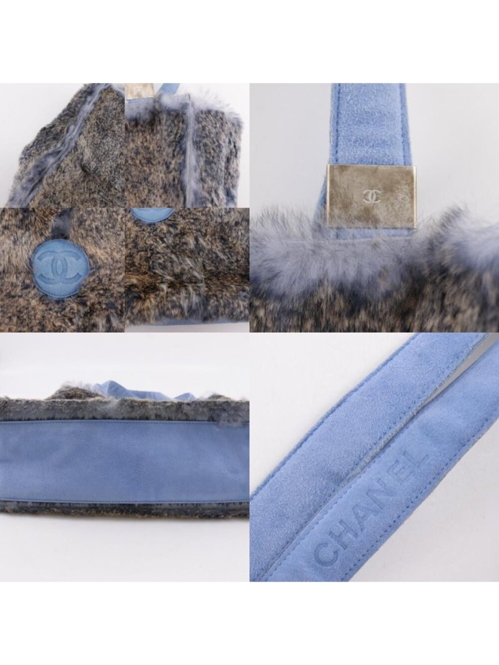 Chanel CC Logo Lapin Rabbit Light Blue Tote - Picture 8 of 10